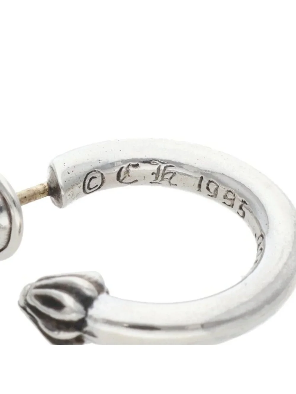 Chrome Hearts Hoop Plain Silver Earrings